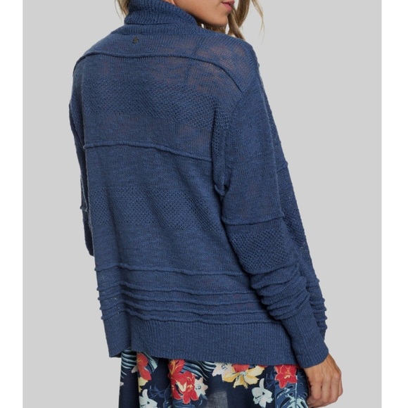☘️ 3/$17 Roxy Navy Open-Front Cardigan Medium - Picture 5 of 8